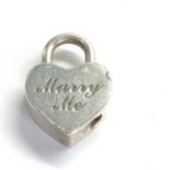 Silver tiffany & co marry me lock /padlock pendant