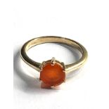 9ct gold fire opal ring weight 1.8g