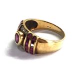 14ct gold vintage ruby & diamond dress ring (4.6g) missing ruby