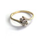 18ct gold vintage diamond ring (2.1g)