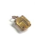 9ct gold vintage citrine pendant (3.7g)