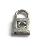 Tiffany & Co silver letter c lock padlock charm