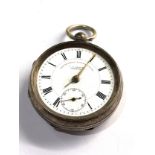 Antique silver pocket watch J.G.Graves Sheffield no crystal spares or repair