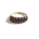 9ct gold vintage garnet dress ring (2.8g)