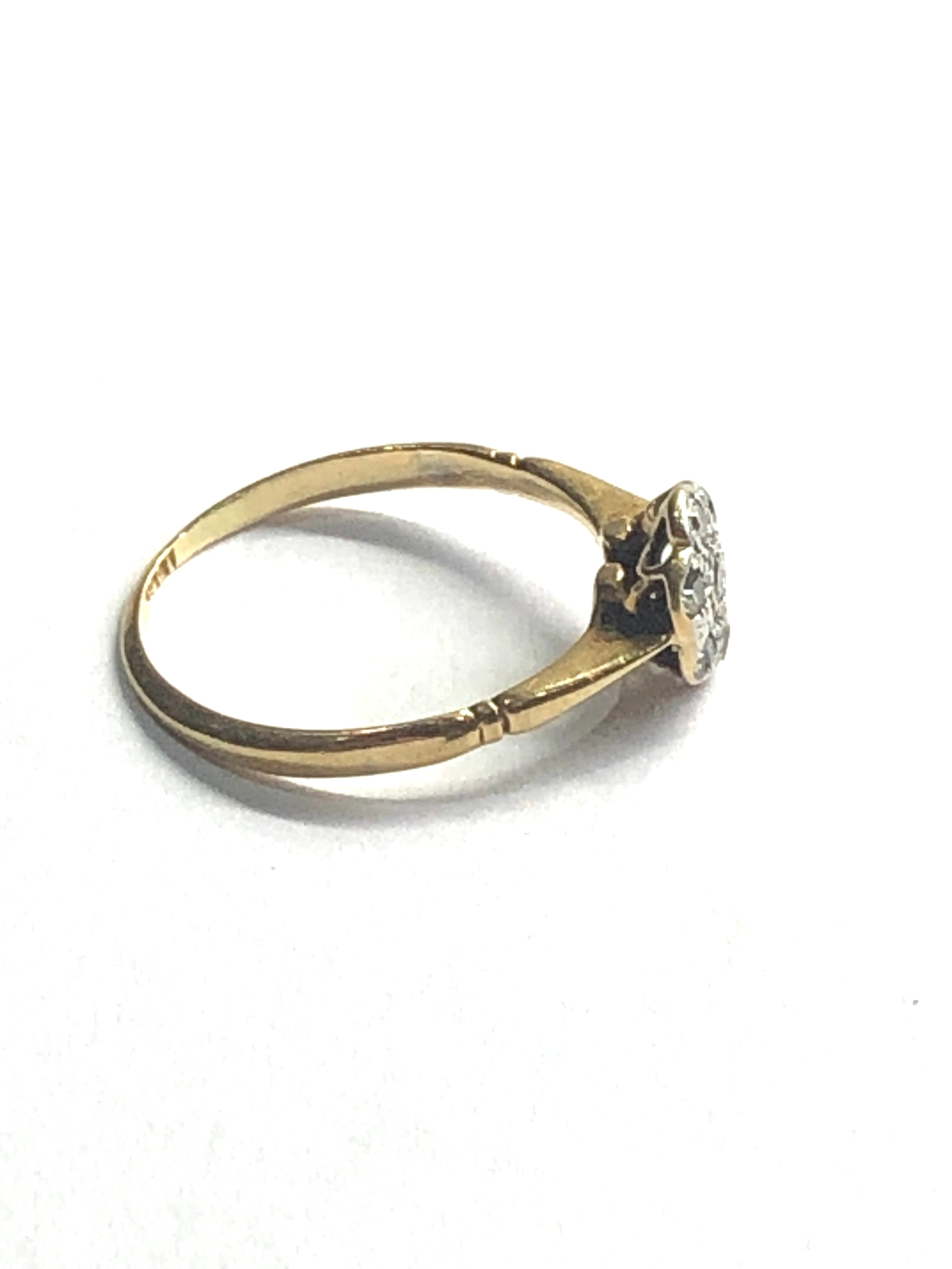 Antique 18ct gold diamond ring 1.5g - Image 2 of 2