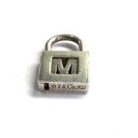 Tiffany & Co. silver initial alphabet letter 'M' lock padlock charm