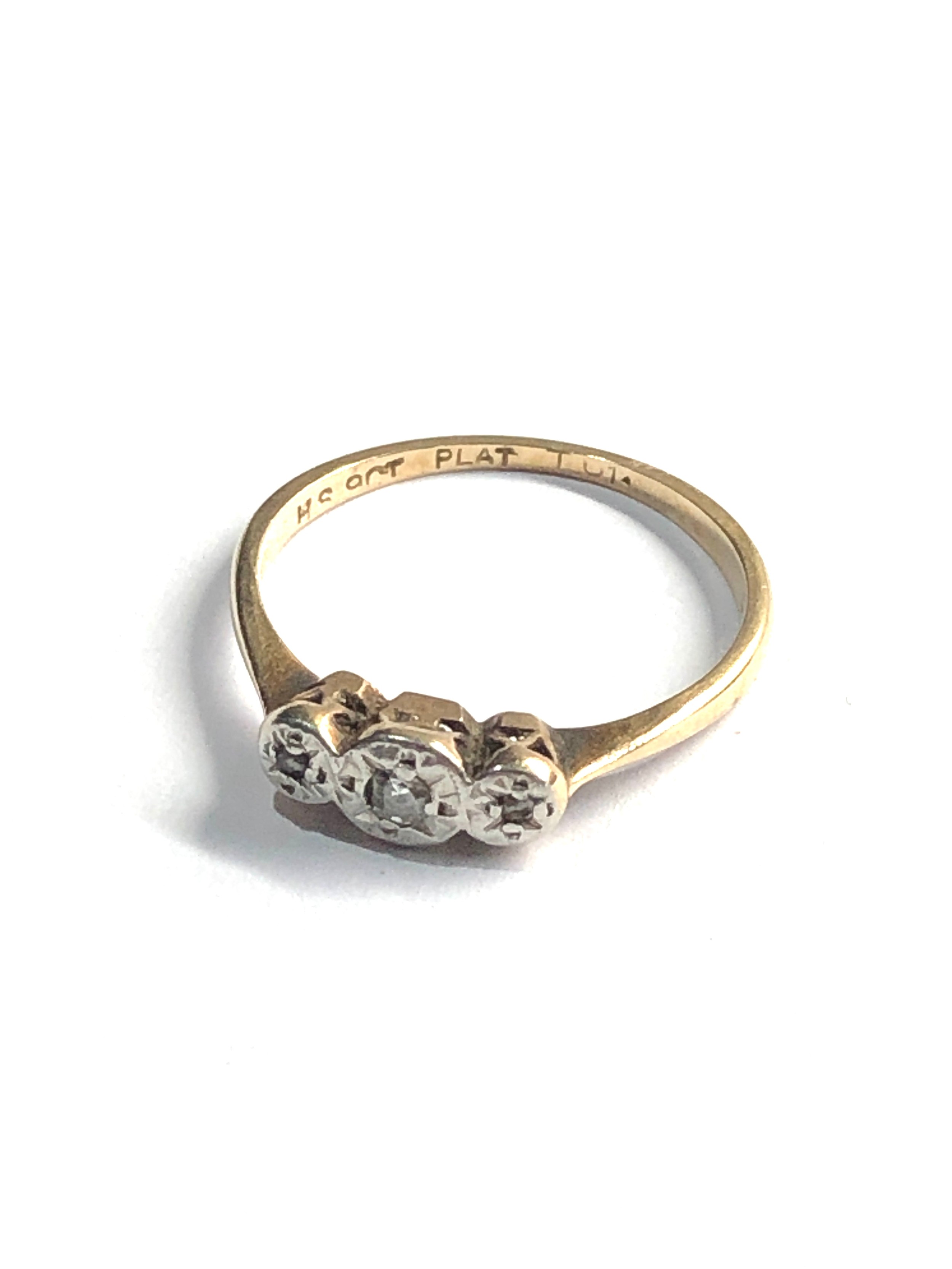 9ct gold diamond ring weight 1.3g