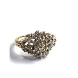 9ct gold diamond ring weight 4.1g 0.50ct diamonds