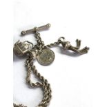 victorian silver albertina watch chain