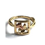 9ct gold clogau ring 2g