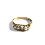 18ct gold vintage pearl dress ring (3.4g)