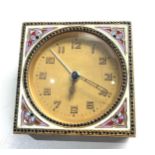 Vintage german enamel alarm clock for restoration