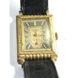 Vintage Marconi by rolex gents gold plated wristwatch movement missing parts a shown spares or