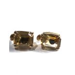 9ct gold citrine earrings 6.2g