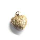Vintage 9ct gold heart pendant charm 1g