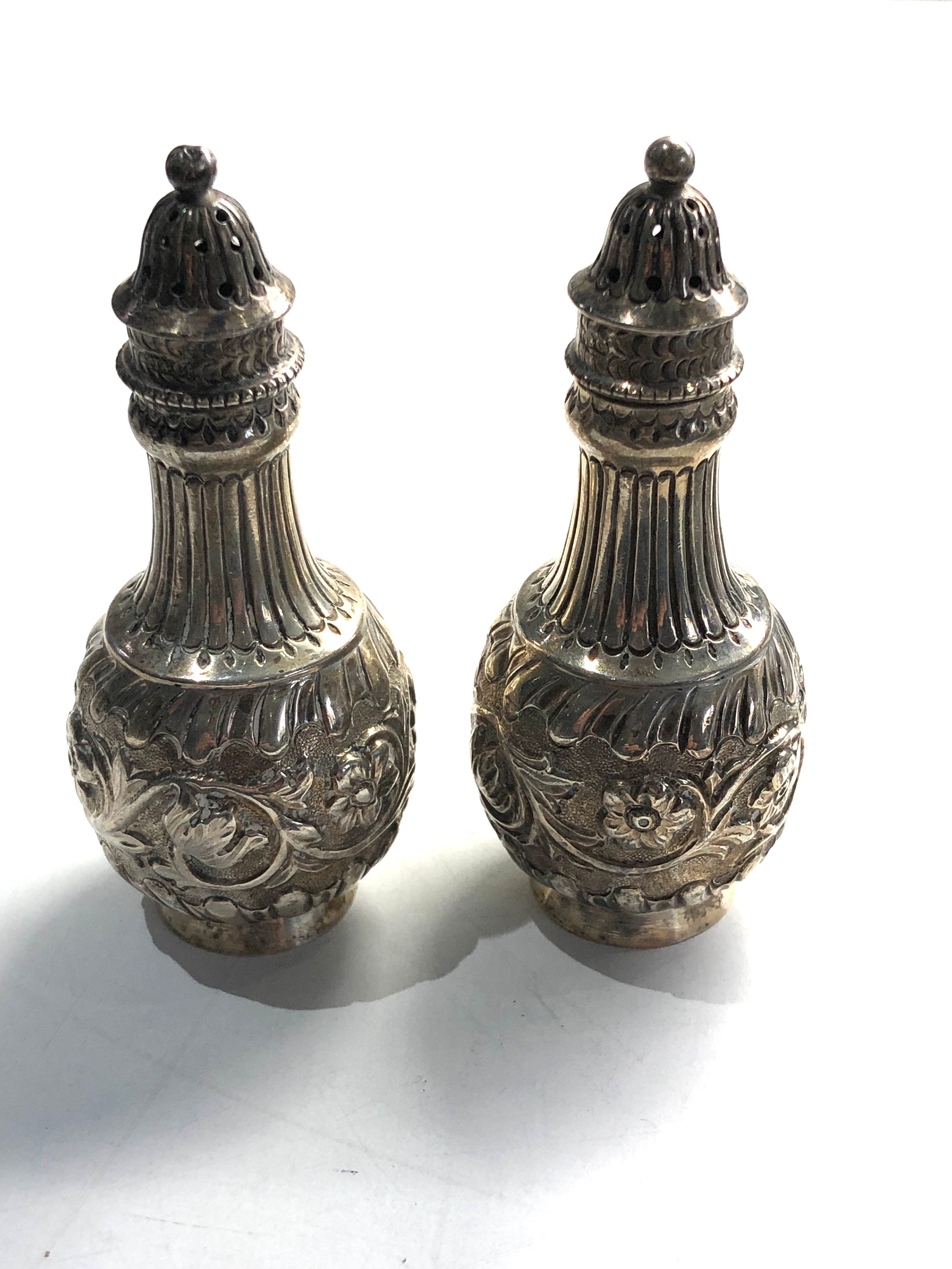 Pair of victorian scottish silver salts by mackay & chisholm weight 82g