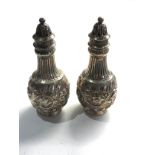 Pair of victorian scottish silver salts by mackay & chisholm weight 82g