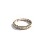 18ct gold vintage diamond half-eternity ring (2.9g) 0.25ct diamonds