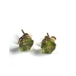 9ct gold peridot earrings