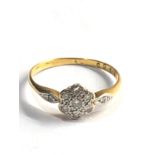 18ct gold vintage diamond ring (1.9g)