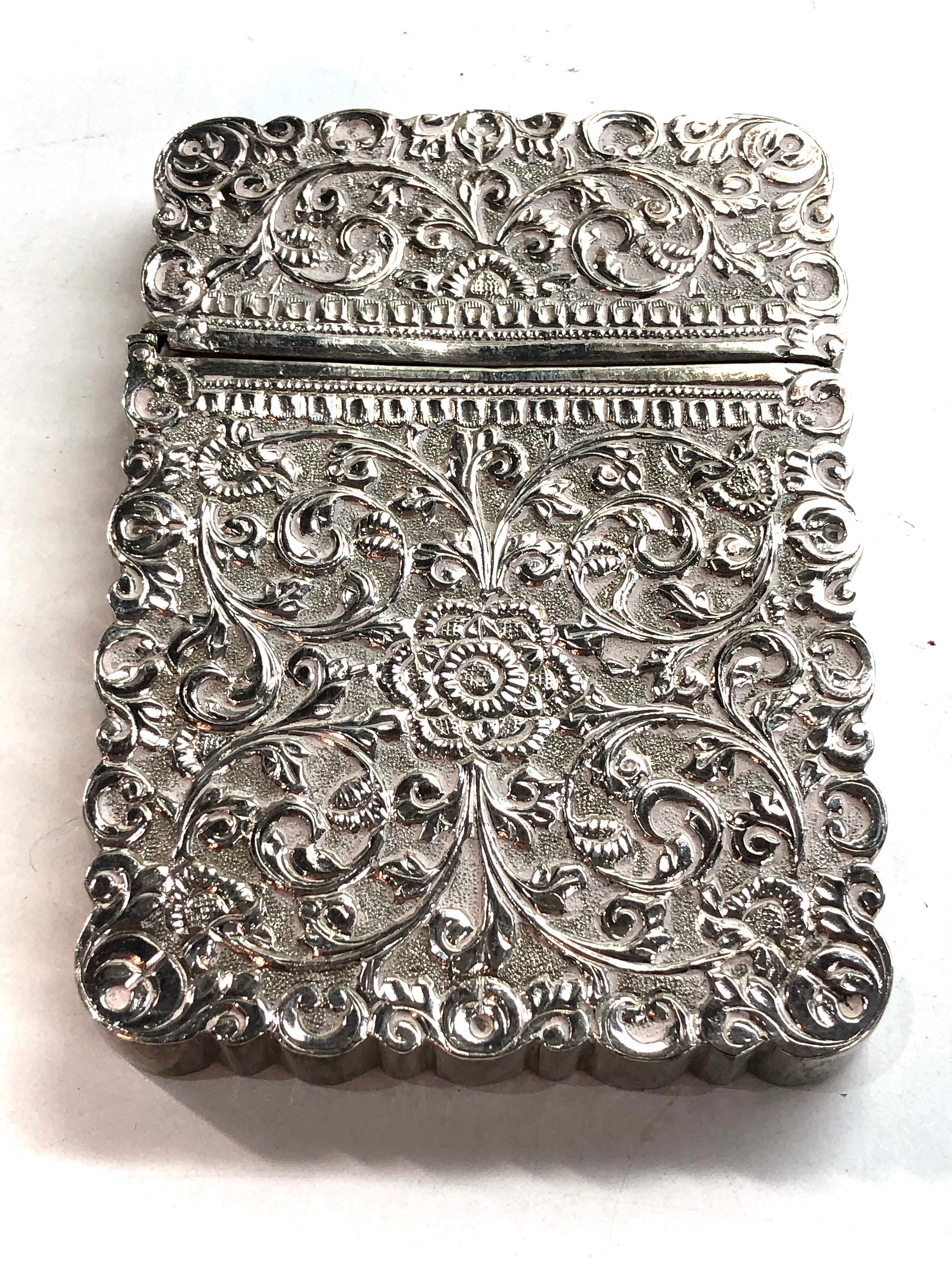 silver card case the hinge is broken not hallmarked xrt as silver weight 120g