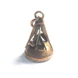 Antique 9ct gold masonic fob weight 4.4g