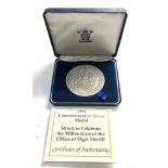 Royal mint 1992 commemorative 5oz silver medal to celebrate the millennium of the office of high