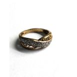 9ct gold diamond ring weight 2.4g