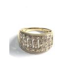 9ct gold diamond ring weight 4g 0.15 ct diamonds