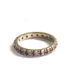 14ct white gold ruby eternity ring weight 2.9g