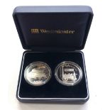 Boxed westminster 2 silver £5 coins