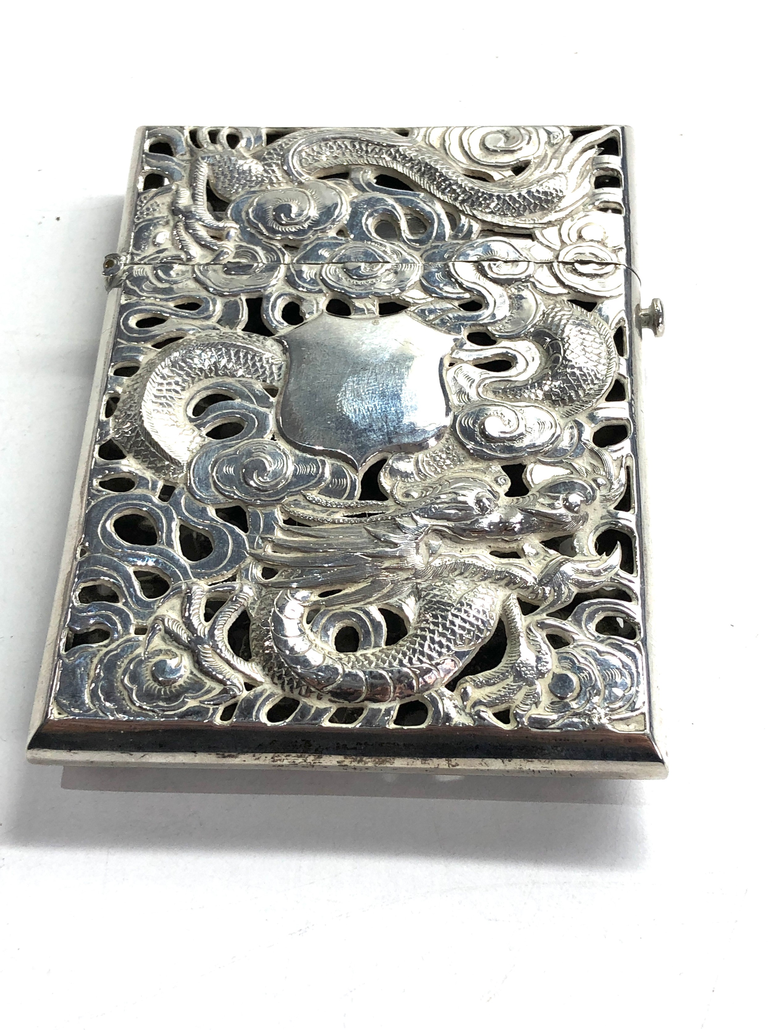 Chinese silver card case weight 116g