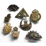 8x ww1 & ww2 military badges