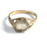 9ct gold smoky quartz ring weight 2.4g