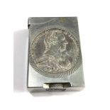 Silver coin cigarette lighter silver coin each side