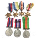 7 ww2 medals includes atlantic star etc