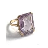 9ct gold amethyst ring weight 7.5g