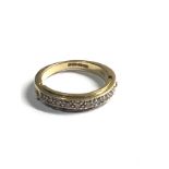 9ct gold diamond i love you ring weight 3.3g