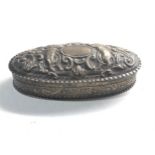 Antique victorian silver trinket box measures approx 15cm by 7cm height 4cm weight 145g