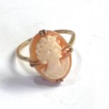 9ct gold cameo ring weight 3.7g