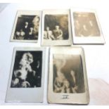 5 rare antique real photo spiritualist ghost postcards condition as shown