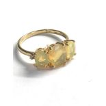 9ct gold opal & diamond ring weight 2.7g