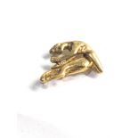 18ct gold vintage Egyptian hanging panther pendant (4.8g)