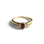 18ct gold ruby & diamond ring 3.1g