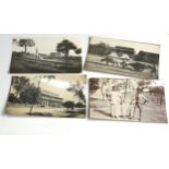 4 antique Real photo India street scene postcards