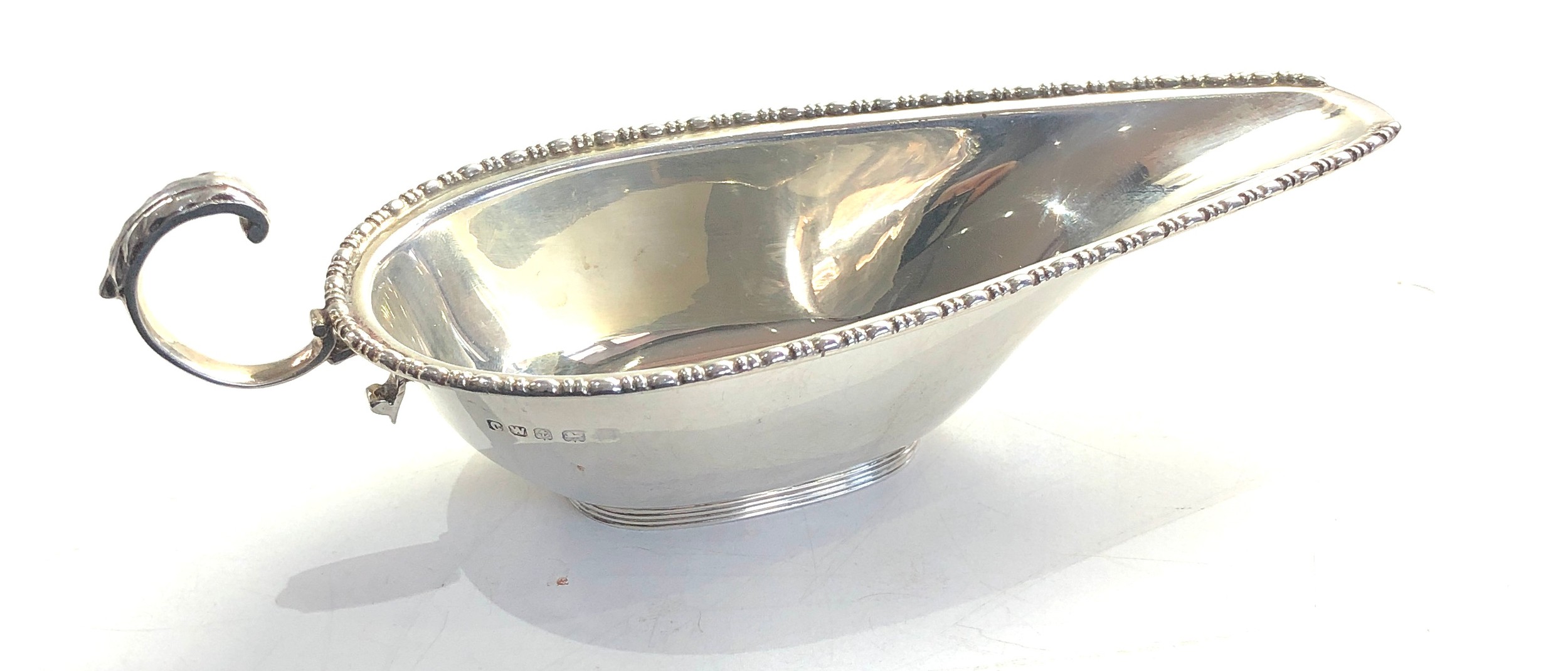 Antique silver sauce boat Birmingham silver hallmarks weight 88g