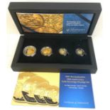 Boxed proof condition, 2001 Hattons of London gold sovereign preistage set, 50th anniversary