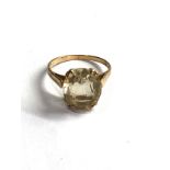 9ct gold citrine ring weight 2.6g