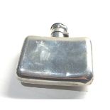 Silver hip flask damage to lid as shown weight 150g London silver hallmarks