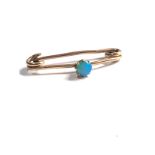 9ct gold antique opal pin brooch (1.7g)